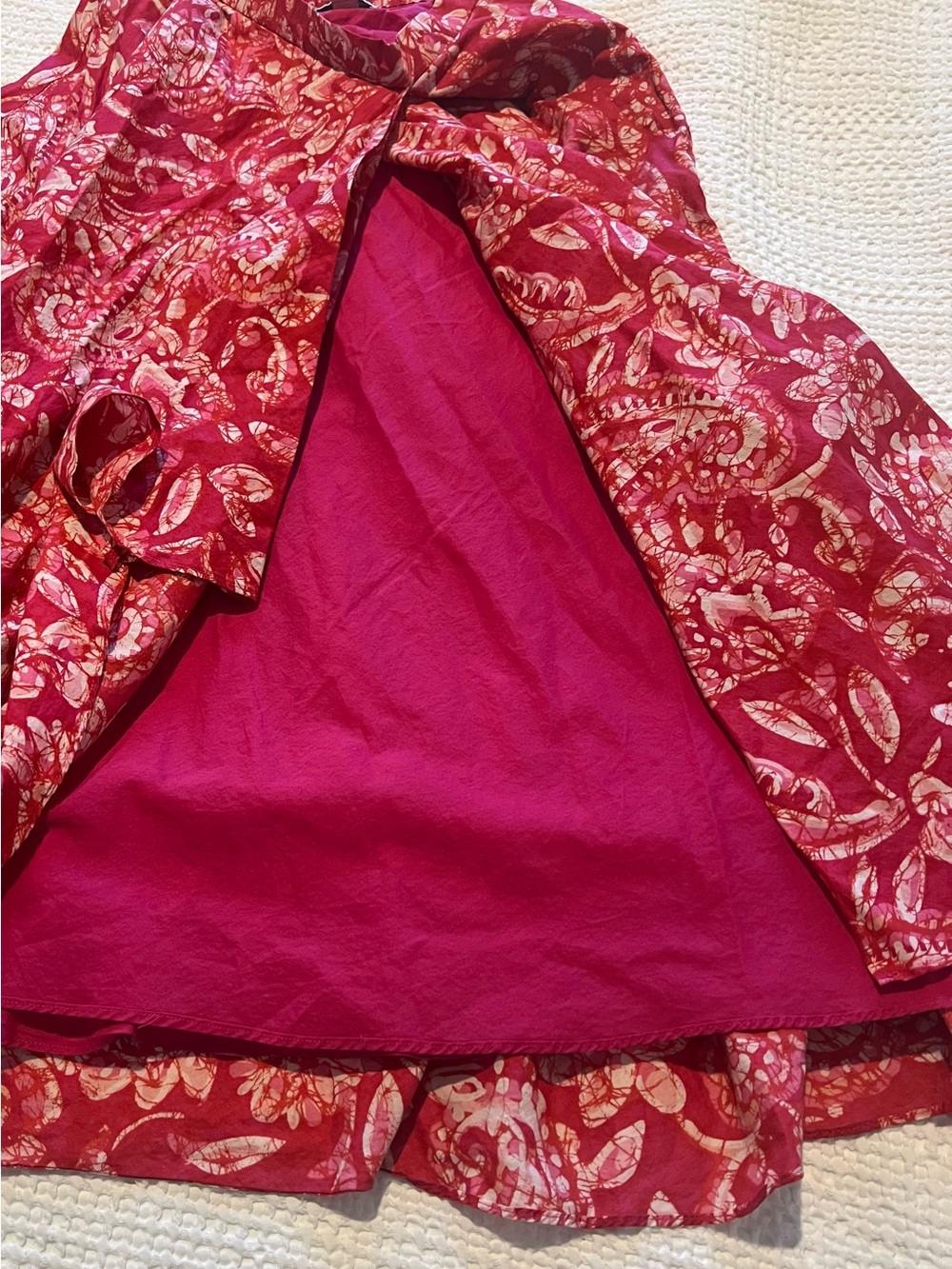 Coldwater Creek Red Paisley A-Line Skirt - Picture 3 of 8